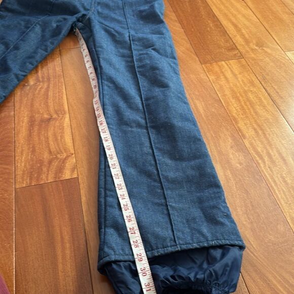 Levi's Vtg 70s Ski Bib Denim Blue Jean Snow Suit Overalls Apres Womens 10/12 - Picture 15 of 16